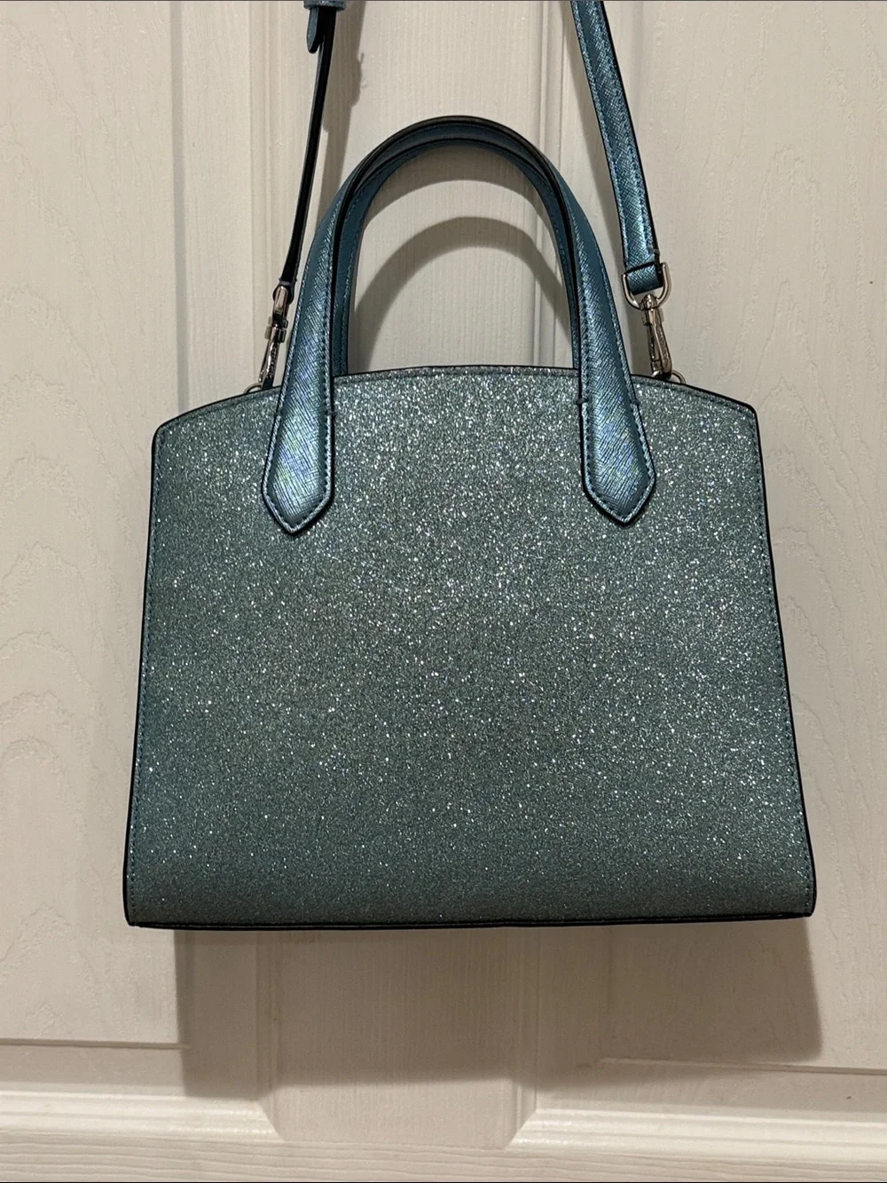kate spade Glitter Top-Handle Satchel in Light Blue